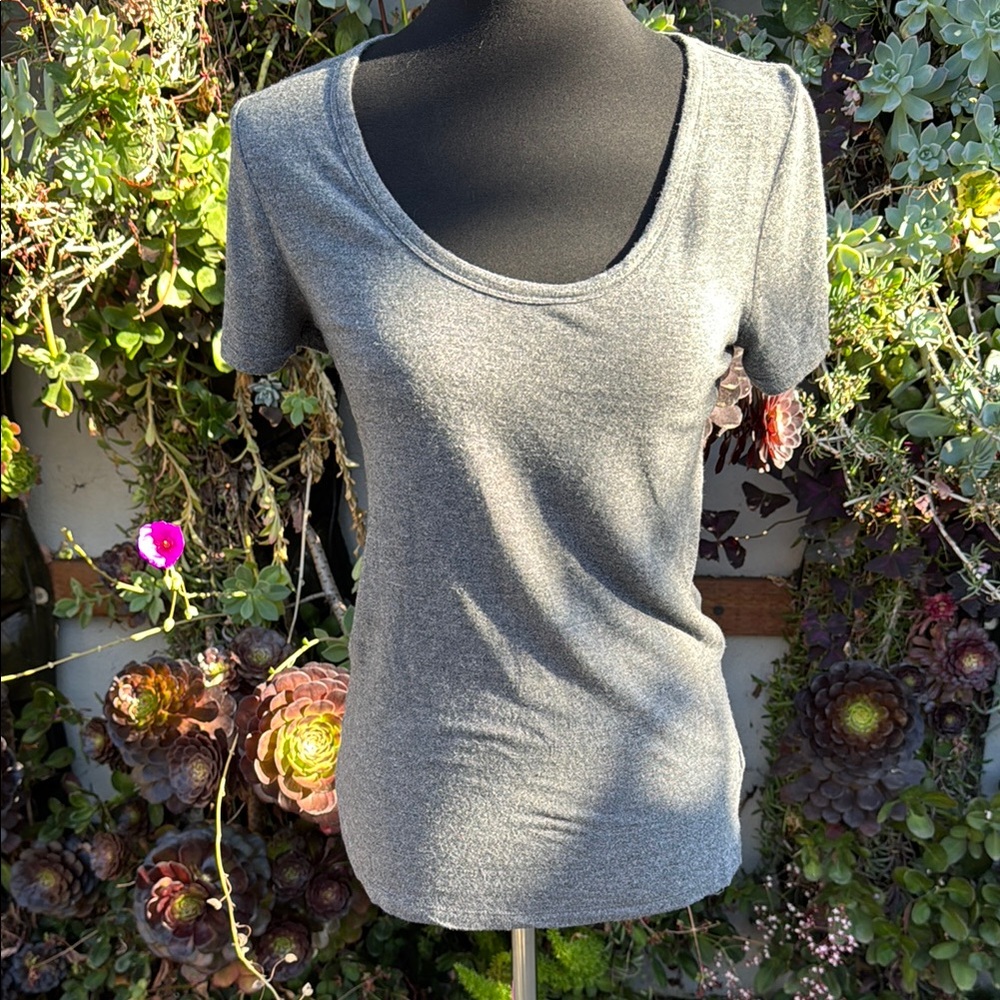 A New Day Gray Fitted Short Sleeve Tee